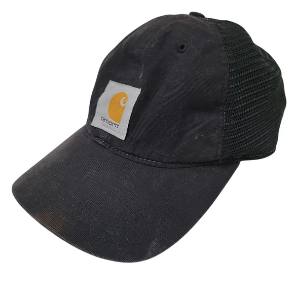 Carhartt Men's Black Meshback Cap Hat One Size Excellent Condition - Picture 4 of 7